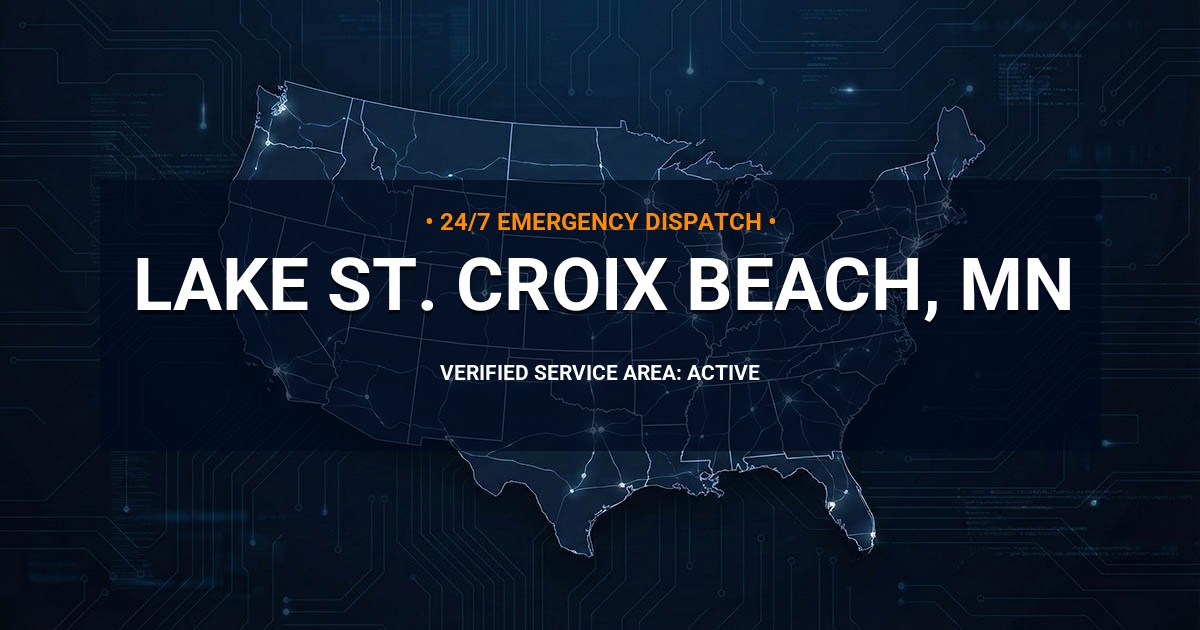 Emergency Plumbing Dispatch Map for Plumbing Services: Lake St. Croix Beach, MN