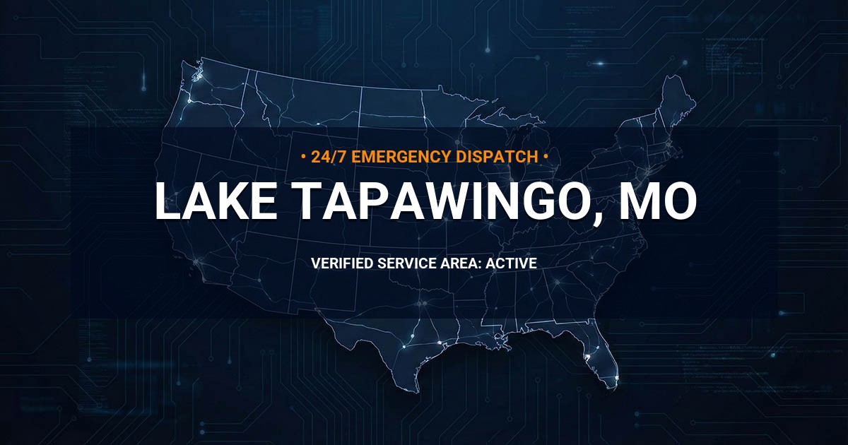 Emergency Plumbing Dispatch Map for Plumbing Services: Lake Tapawingo, MO