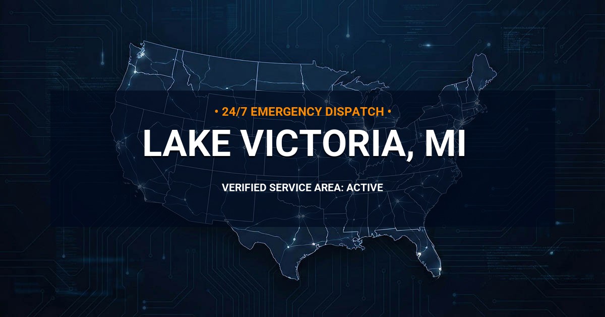 Emergency Plumbing Dispatch Map for Plumbing Services: Lake Victoria, MI