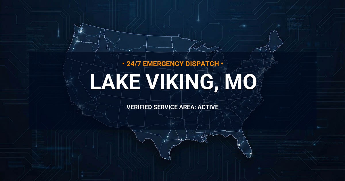 Emergency Plumbing Dispatch Map for Plumbing Services: Lake Viking, MO