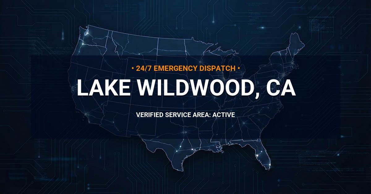 Emergency Plumbing Dispatch Map for Plumbing Services: Lake Wildwood, CA