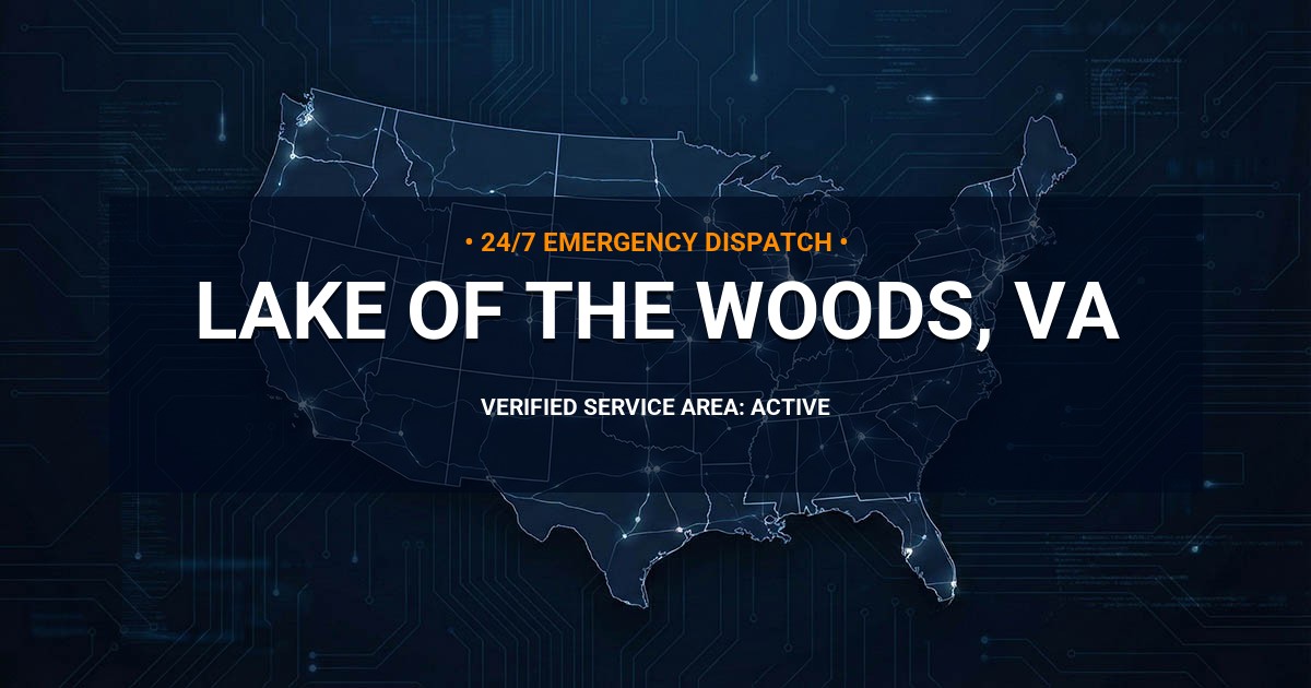 Emergency Plumbing Dispatch Map for Plumbing Services: Lake of the Woods, VA