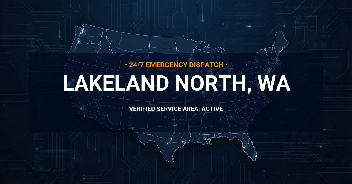 Emergency Plumbing Dispatch Map for Plumbing Services: Lakeland North, WA