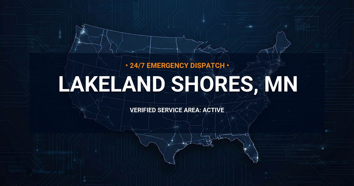 Emergency Plumbing Dispatch Map for Plumbing Services: Lakeland Shores, MN