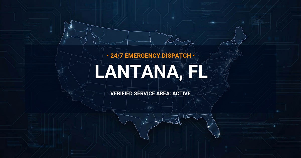 Emergency Plumbing Dispatch Map for Plumbing Services: Lantana, FL