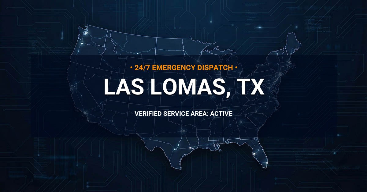 Emergency Plumbing Dispatch Map for Plumbing Services: Las Lomas, TX