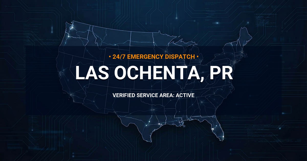Emergency Plumbing Dispatch Map for Plumbing Services: Las Ochenta, PR