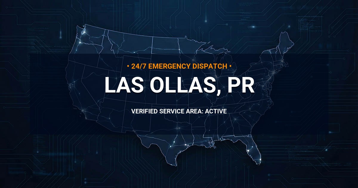 Emergency Plumbing Dispatch Map for Plumbing Services: Las Ollas, PR