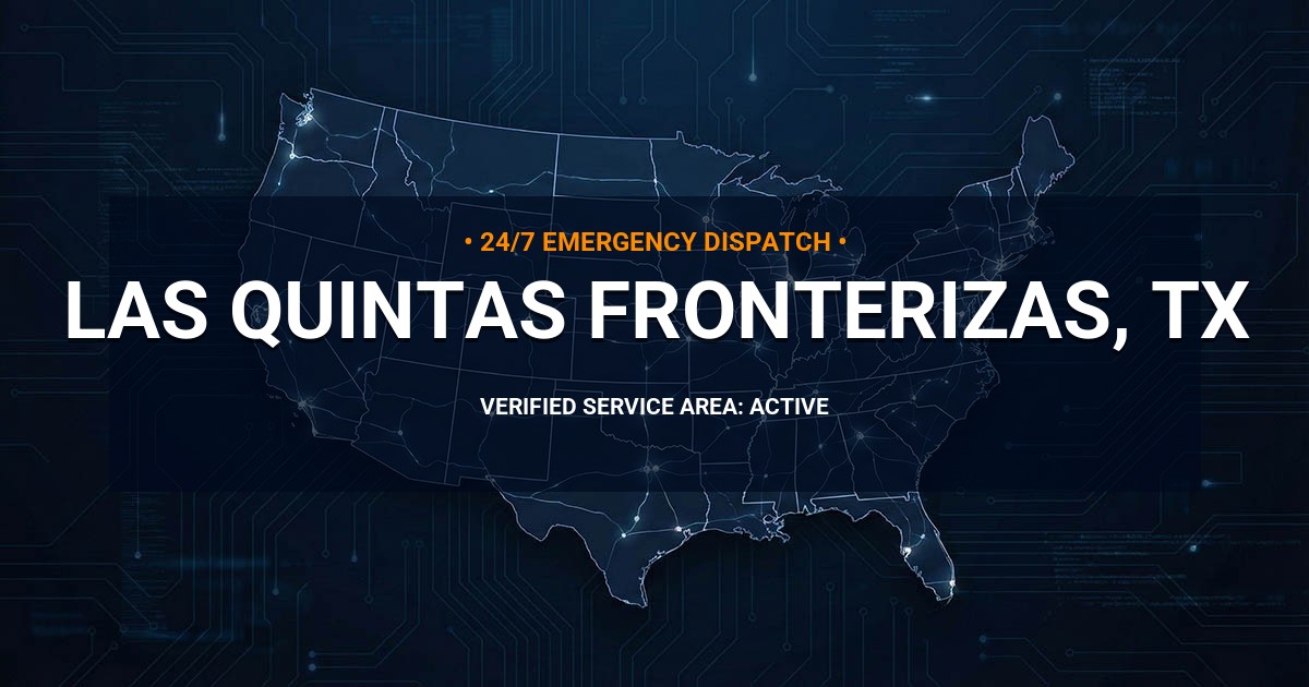 Emergency Plumbing Dispatch Map for Plumbing Services: Las Quintas Fronterizas, TX