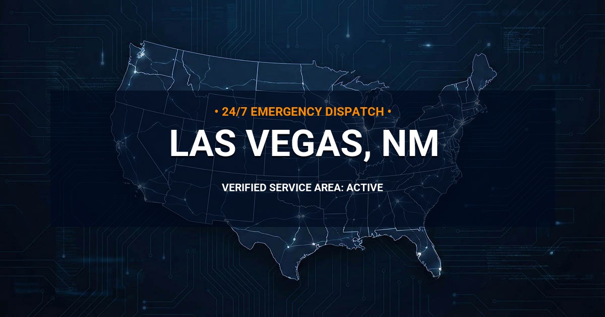 Emergency Plumbing Dispatch Map for Plumbing Services: Las Vegas, NM