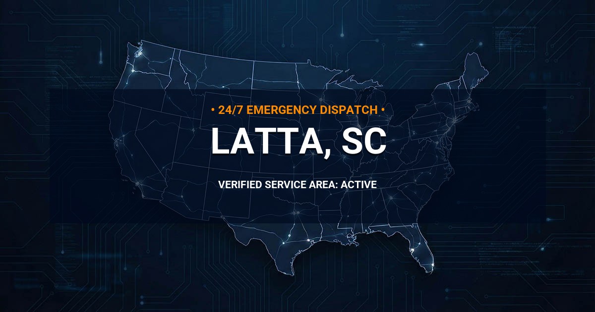 Emergency Plumbing Dispatch Map for Plumbing Services: Latta, SC