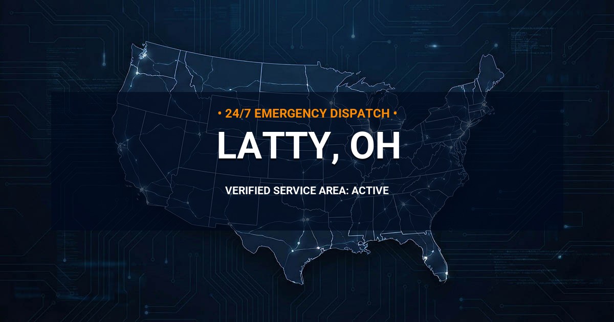 Emergency Plumbing Dispatch Map for Plumbing Services: Latty, OH