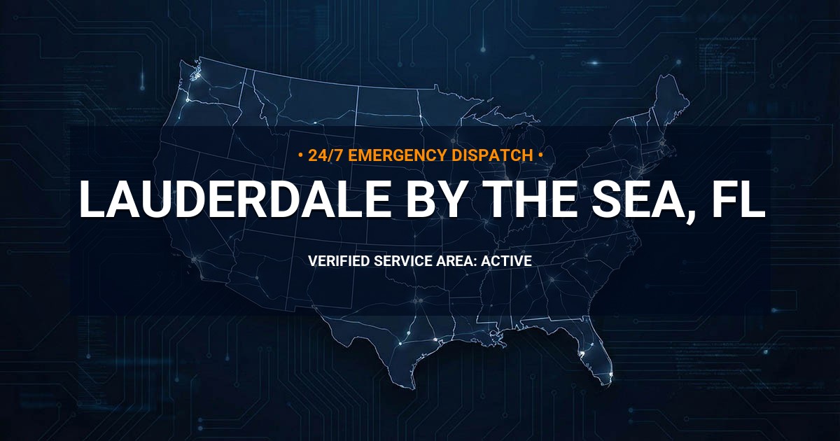 Emergency Plumbing Dispatch Map for Plumbing Services: Lauderdale-by-the-Sea, FL