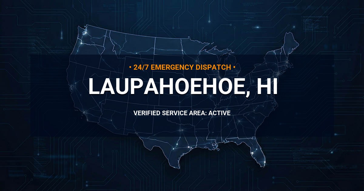 Emergency Plumbing Dispatch Map for Plumbing Services: Laupahoehoe, HI
