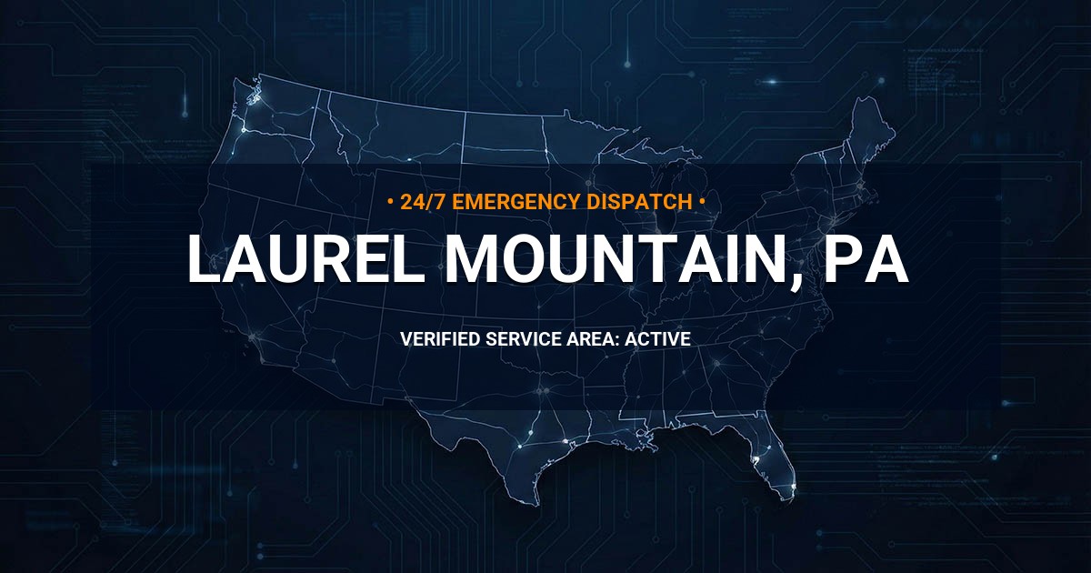 Emergency Plumbing Dispatch Map for Plumbing Services: Laurel Mountain, PA