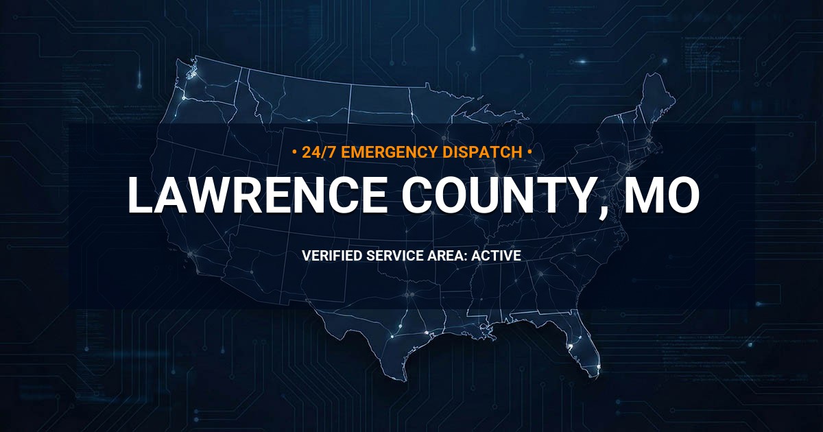 Emergency Plumbing Dispatch Map for Lawrence County Plumbing Logistics