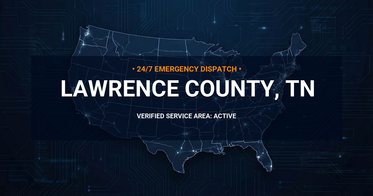 Emergency Plumbing Dispatch Map for Lawrence County Plumbing Logistics