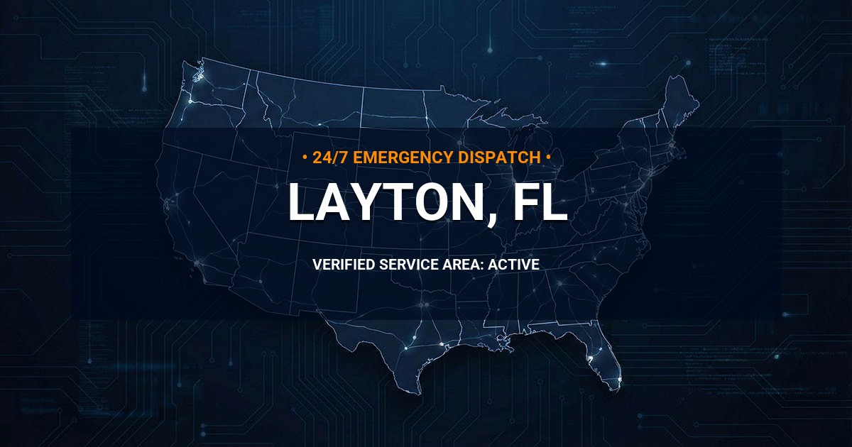 Emergency Plumbing Dispatch Map for Plumbing Services: Layton, FL