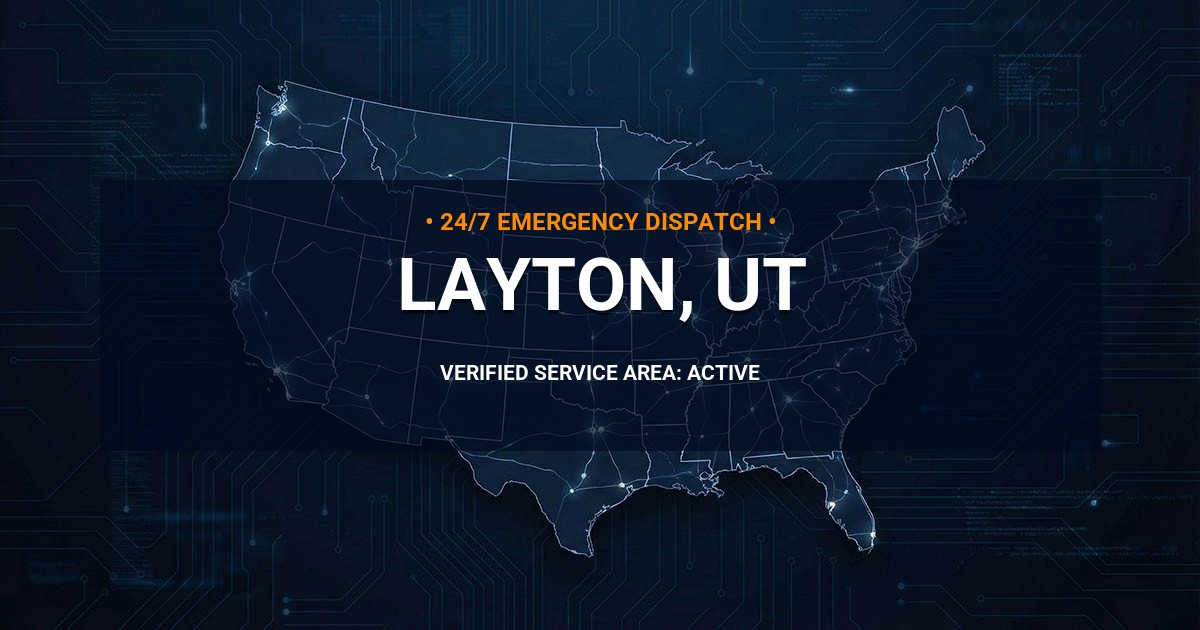 Emergency Plumbing Dispatch Map for Plumbing Services: Layton, UT