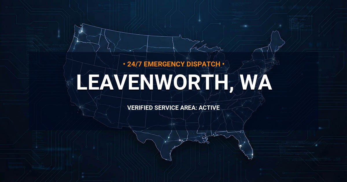 Emergency Plumbing Dispatch Map for Plumbing Services: Leavenworth, WA