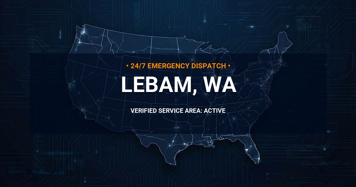 Emergency Plumbing Dispatch Map for Plumbing Services: Lebam, WA