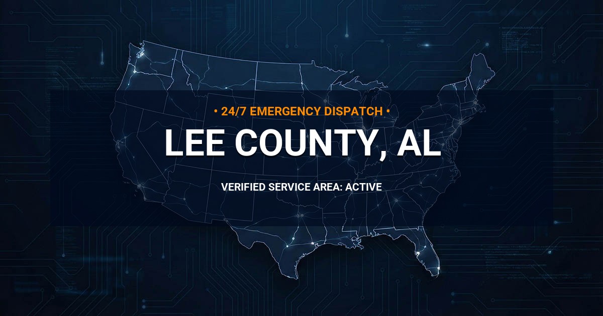 Emergency Plumbing Dispatch Map for Lee County Plumbing Logistics