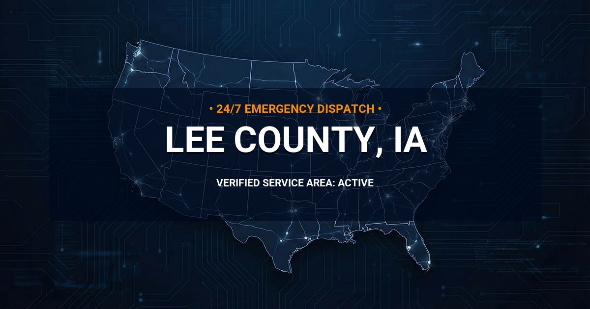 Emergency Plumbing Dispatch Map for Lee County Plumbing Logistics