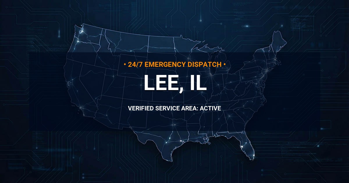 Emergency Plumbing Dispatch Map for Plumbing Services: Lee, IL