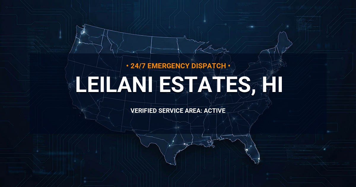 Emergency Plumbing Dispatch Map for Plumbing Services: Leilani Estates, HI