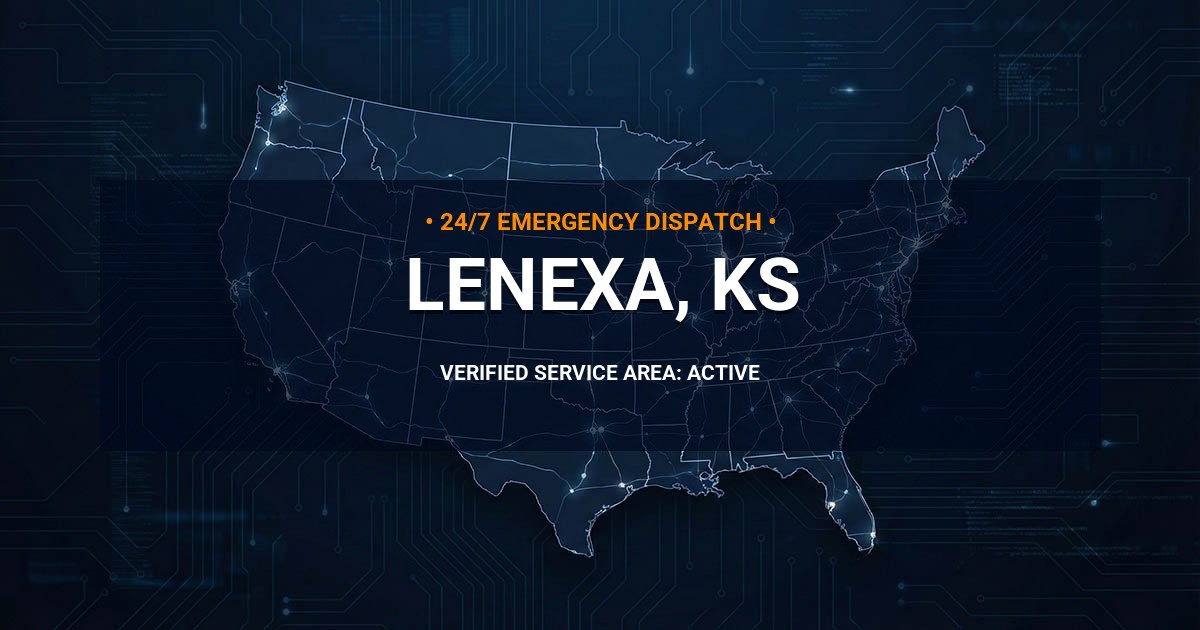 Emergency Plumbing Dispatch Map for Plumbing Services: Lenexa, KS