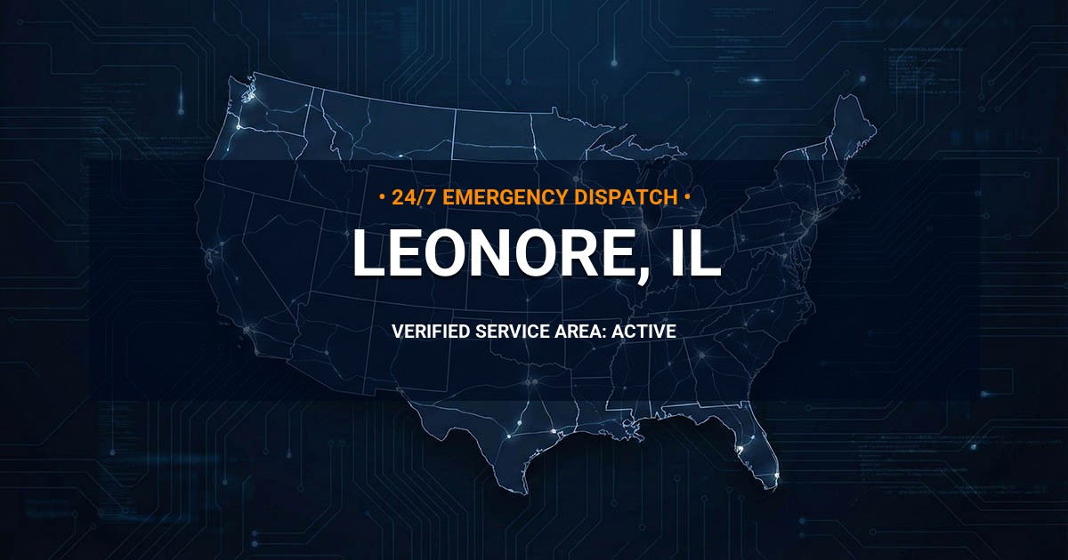 Emergency Plumbing Dispatch Map for Plumbing Services: Leonore, IL