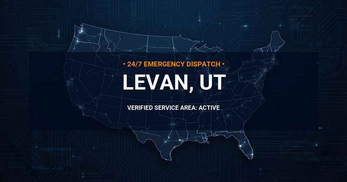 Emergency Plumbing Dispatch Map for Plumbing Services: Levan, UT