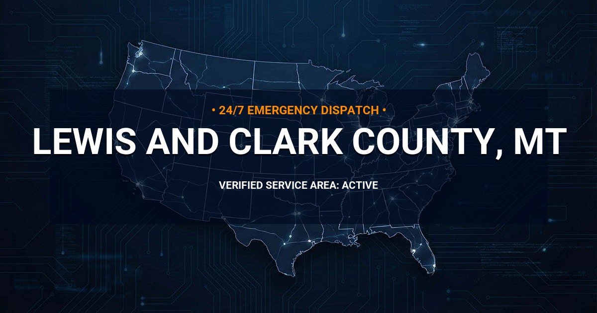 Emergency Plumbing Dispatch Map for Lewis and Clark County Plumbing Logistics