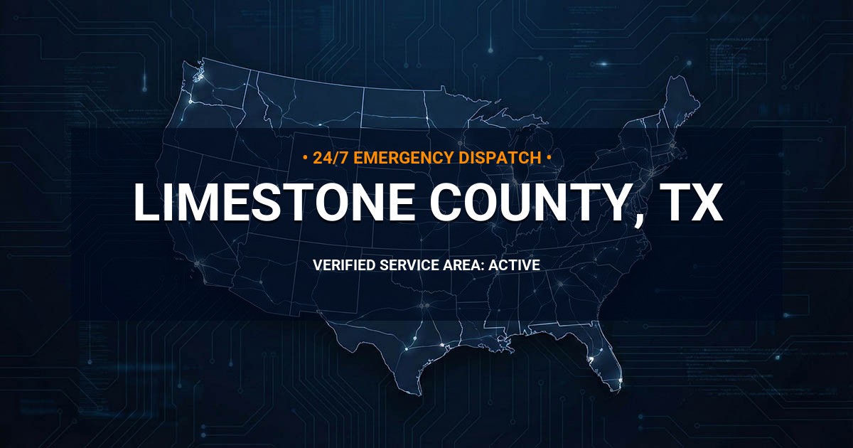 Emergency Plumbing Dispatch Map for Limestone County Plumbing Logistics