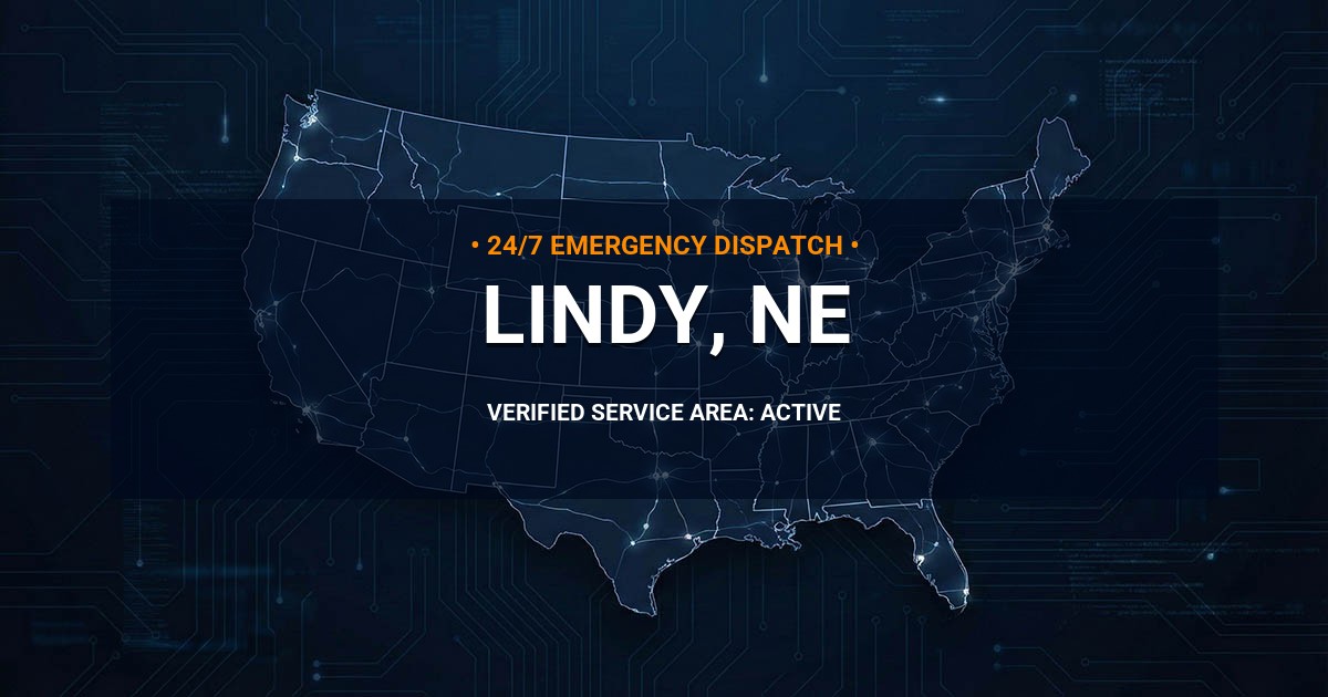 Emergency Plumbing Dispatch Map for Plumbing Services: Lindy, NE