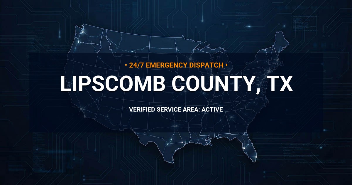 Emergency Plumbing Dispatch Map for Lipscomb County Plumbing Logistics