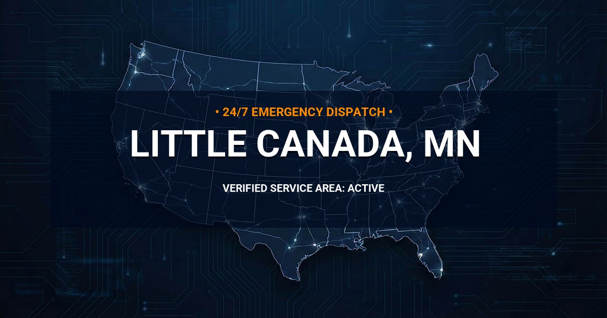 Emergency Plumbing Dispatch Map for Plumbing Services: Little Canada, MN