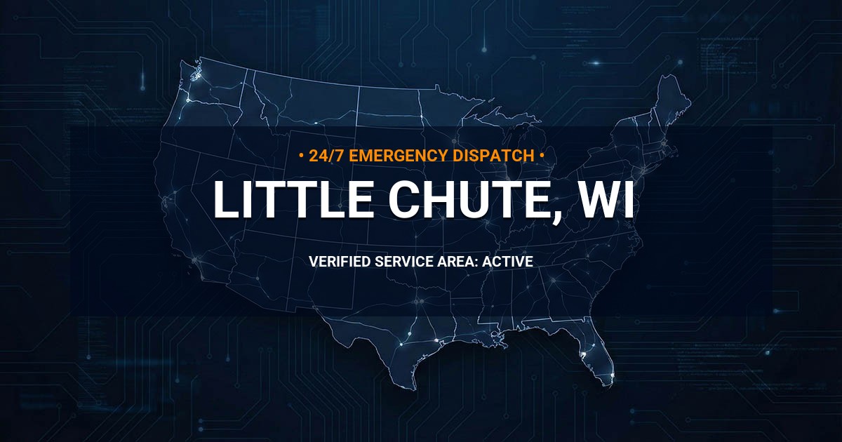 Emergency Plumbing Dispatch Map for Plumbing Services: Little Chute, WI