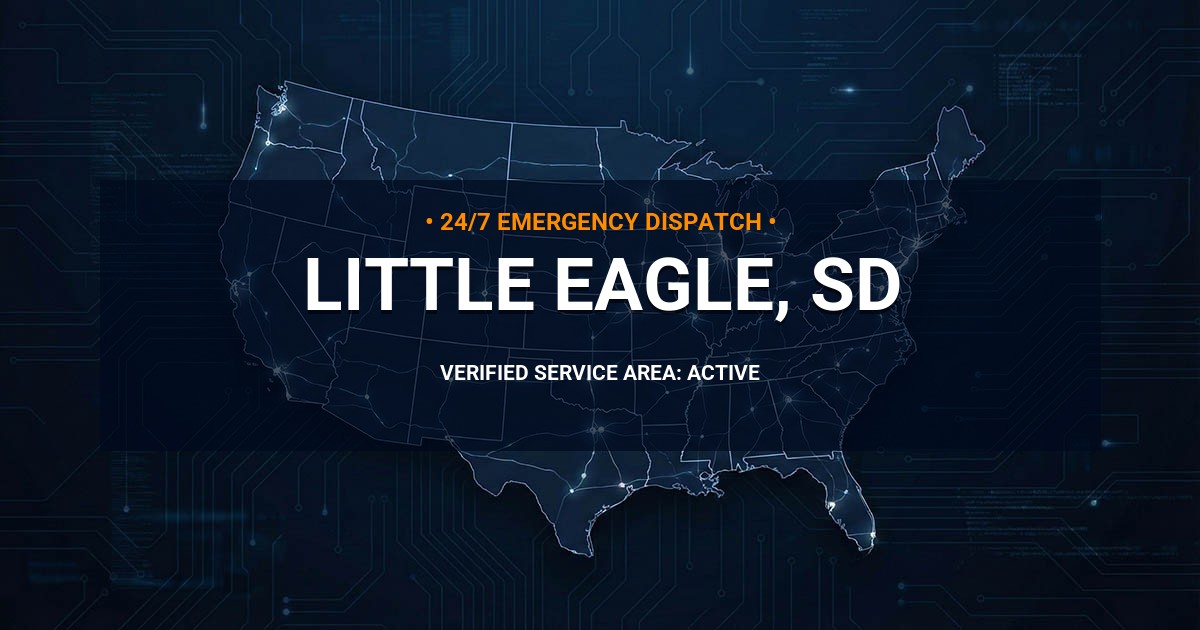 Emergency Plumbing Dispatch Map for Plumbing Services: Little Eagle, SD