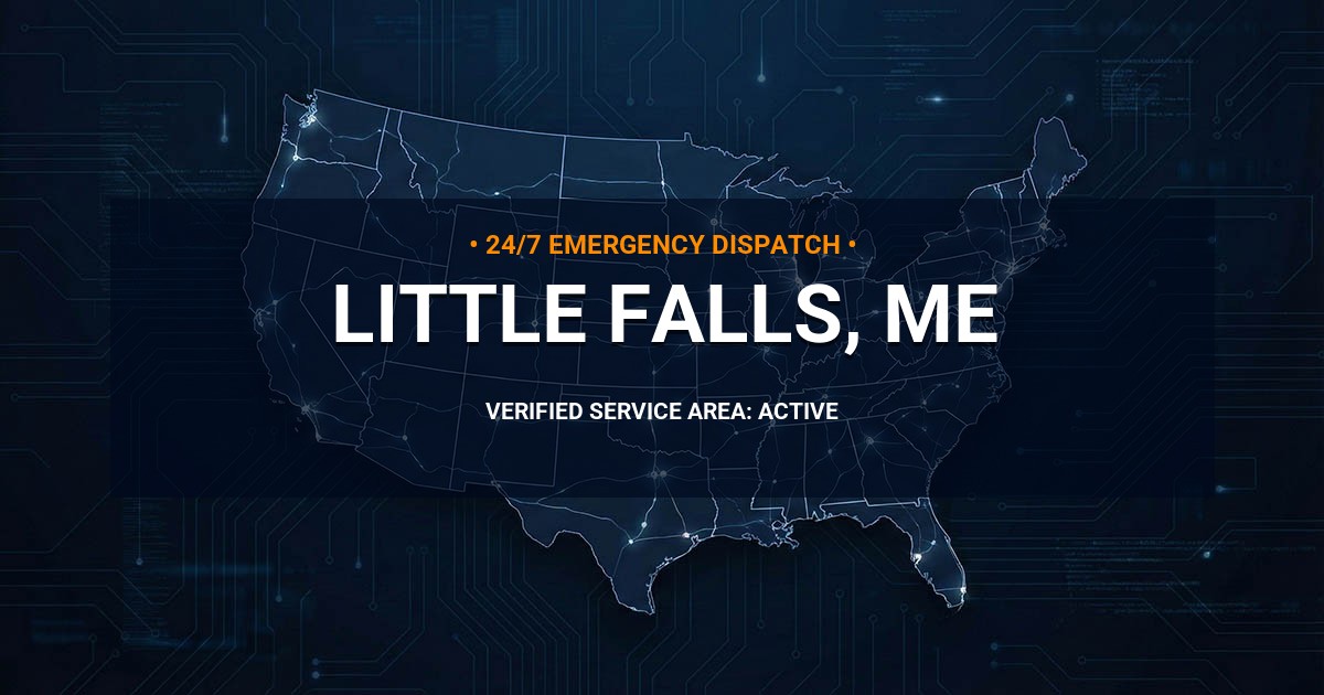 Emergency Plumbing Dispatch Map for Plumbing Services: Little Falls, ME