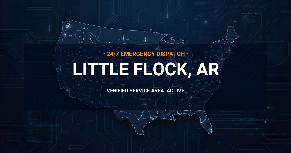 Emergency Plumbing Dispatch Map for Plumbing Services: Little Flock, AR