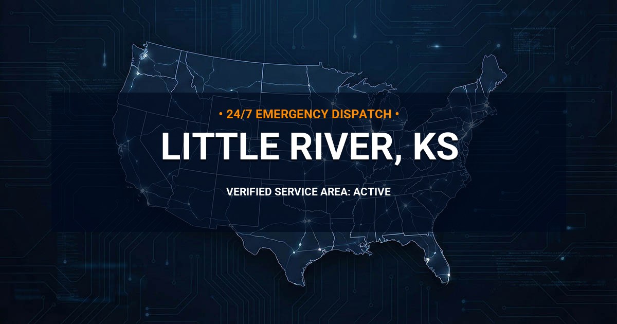 Emergency Plumbing Dispatch Map for Plumbing Services: Little River, KS