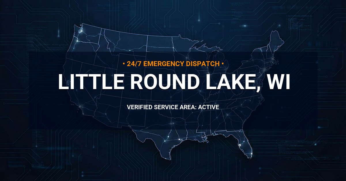 Emergency Plumbing Dispatch Map for Plumbing Services: Little Round Lake, WI