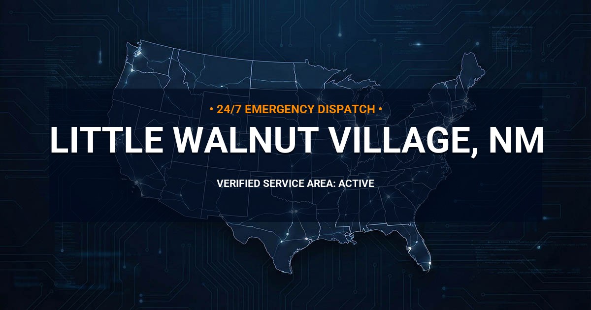 Emergency Plumbing Dispatch Map for Plumbing Services: Little Walnut Village, NM