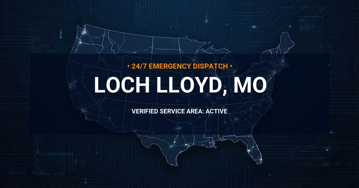 Emergency Plumbing Dispatch Map for Plumbing Services: Loch Lloyd, MO