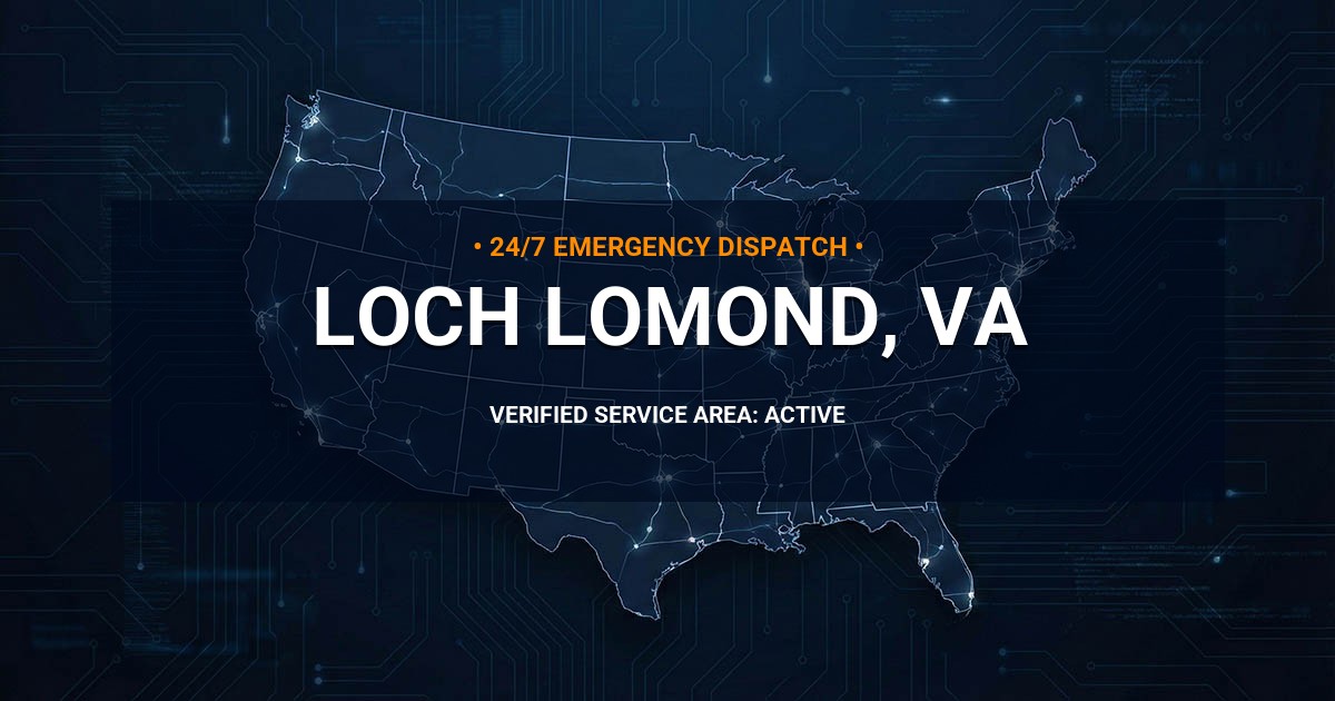 Emergency Plumbing Dispatch Map for Plumbing Services: Loch Lomond, VA