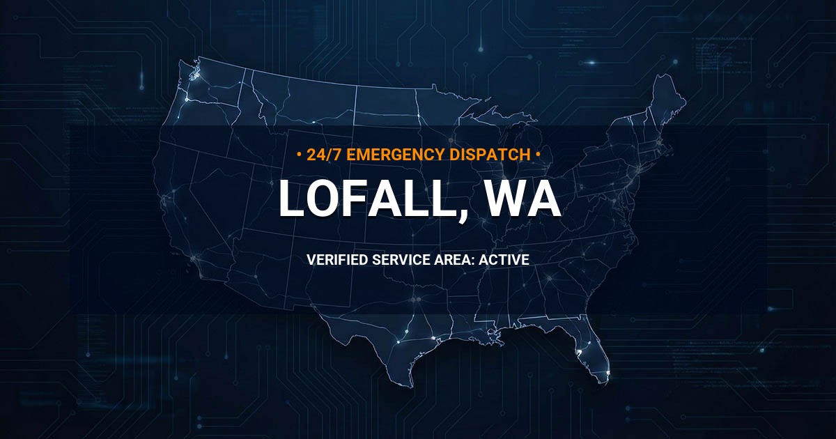 Emergency Plumbing Dispatch Map for Plumbing Services: Lofall, WA