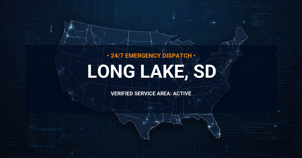 Emergency Plumbing Dispatch Map for Plumbing Services: Long Lake, SD