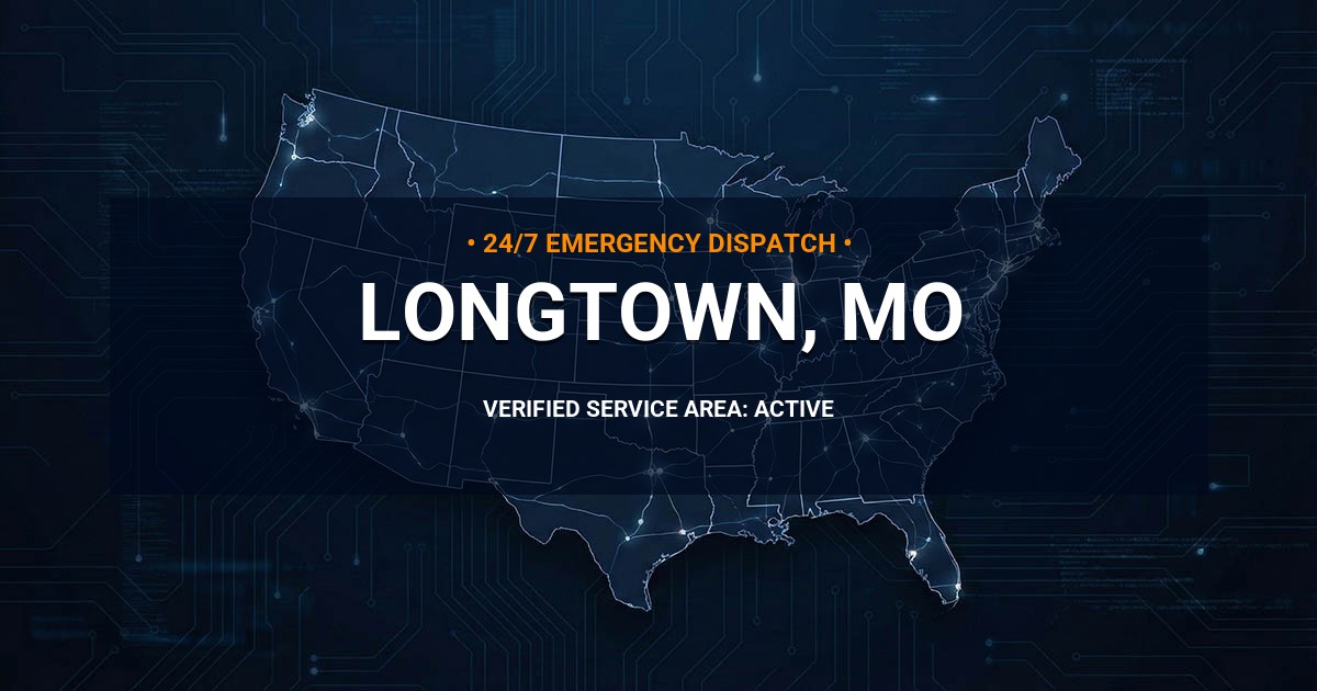 Emergency Plumbing Dispatch Map for Plumbing Services: Longtown, MO
