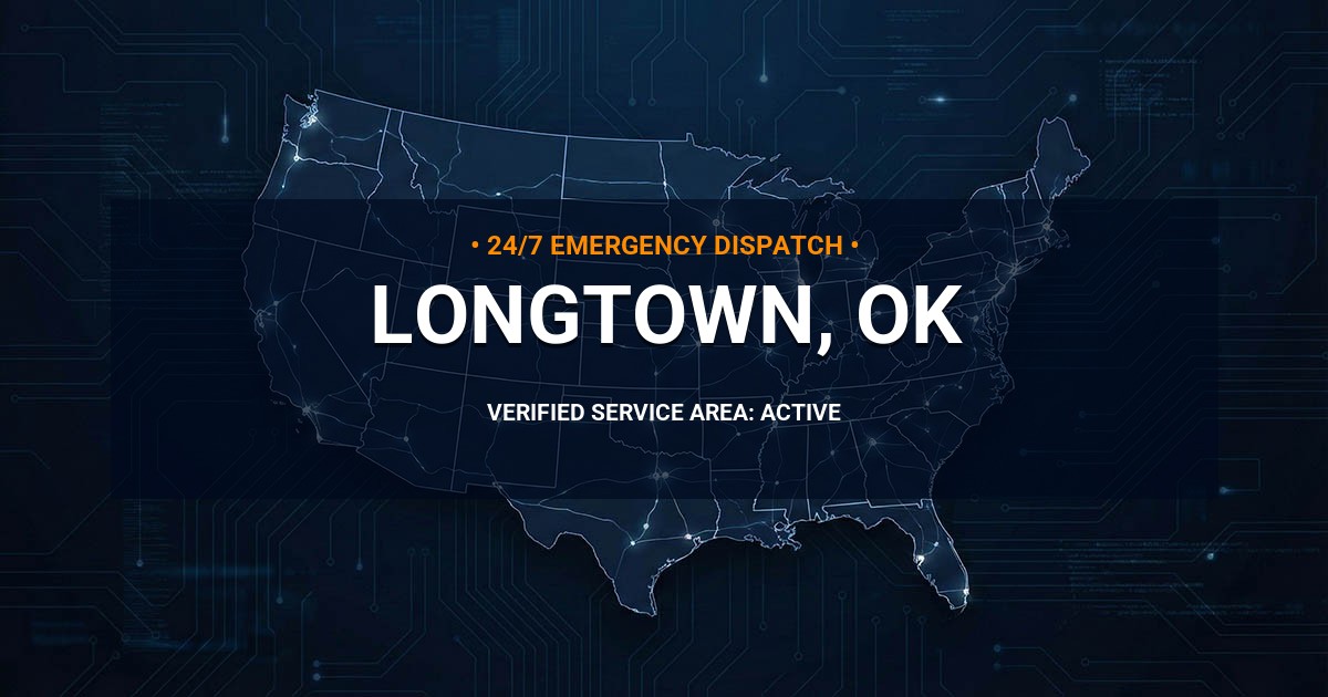 Emergency Plumbing Dispatch Map for Plumbing Services: Longtown, OK